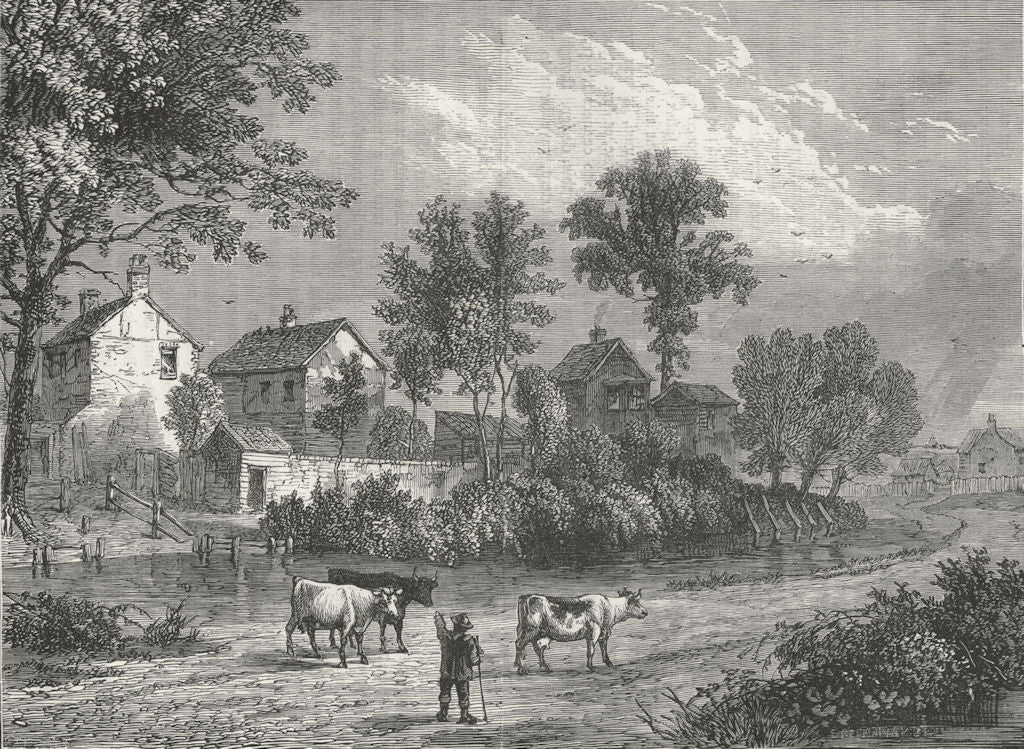 LONDON. Regent's Park. Farm, 1750 1880 old antique vintage print picture